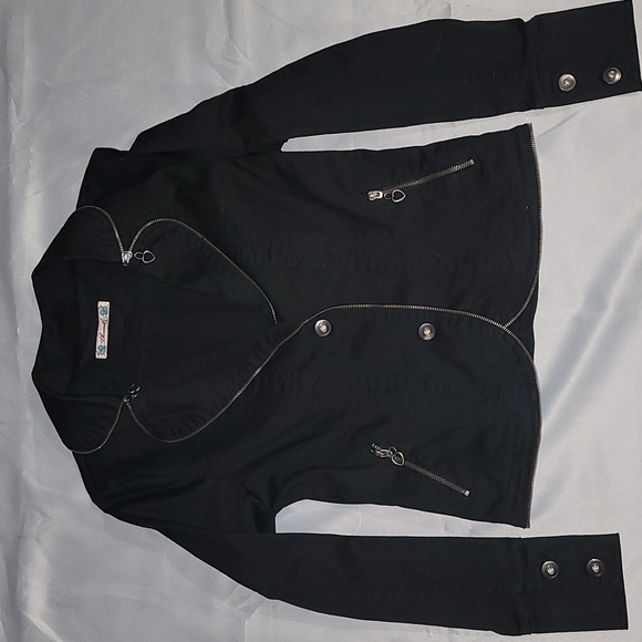 Hot Topic Jackets & Blazers - Hot Topic Zipper Trim Heart Zip Jacket XL